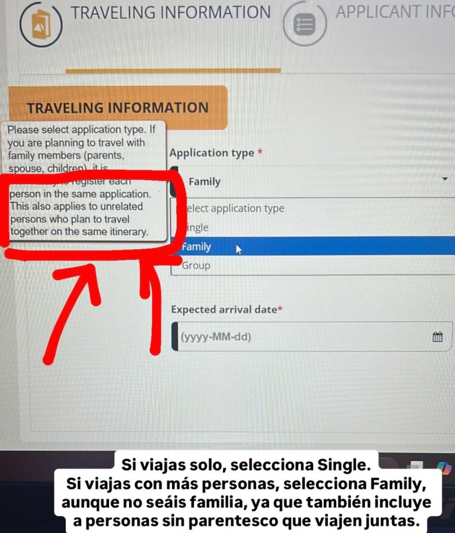 Instrucciones Visado